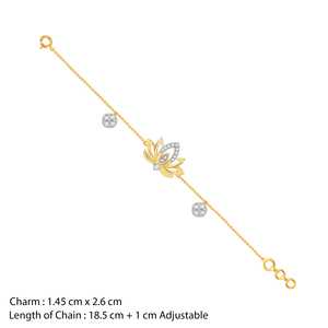 Lotus Love Bracelet élégant en or et diamant pour femme Choix de bijoux haut de gamme Idéal pour les festivals de fiançailles nuptiales et les cadeaux spéciaux - Product Image 3