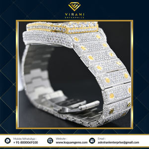 Luxueux Haute Couture Antique 30 Carat Moissanite Clouté Diamant Montre Entièrement Glacé VVS Clarté Quartz Mouvement Raisonnablement - Product Image 3