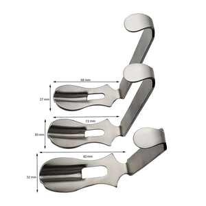 กรอบเปิดปาก Dingman พร้อมใบมีดสำหรับลิ้น 3 ใบ ตัวดันแก้ม และที่เปิดปาก อุปกรณ์ผ่าตัด - Product Image 4