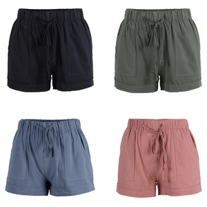 <b>Bulk</b> Sale Women High Waist Cotton Shorts Soft Breathable Regular Fit Summer Casual Eco-Friendly Quick Dry Streetwear Lounge Gym - Product Image 2