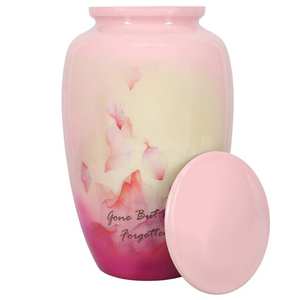 Urnas Funerarias de Aluminio Tamaño Adulto con Grabado Personalizado, Opción de Corona Conmemorativa con Pétalos Desvanecidos pero No Olvidados - Product Image 6