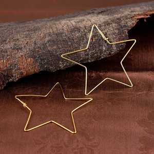 Versatile 18K Gold and Diamond Stainless Steel <b>Earrings</b> for Women Five-Pointed Star Floral Pattern <b>Silver</b> Jewelry for Weddings - Product Image 4