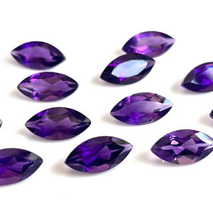 Améthyste naturelle Marquise 5x10mm Coupe à facettes-Coupe améthyste en vrac de qualité supérieure - Product Image 1