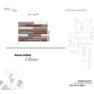 Natural Stone Design 12x18 Glossy Elevation Glazed Digital 30x45cm Ceramic 300x450mm Exterior Outdoor Wall Tiles at <b>Cheap</b> Price - Product Image 6
