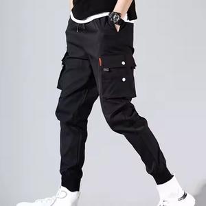 Pantalon de survêtement Hip Hop grande taille personnalisé pour hommes, pantalon de jogging à la mode en tissu uni, pantalon de jogging cargo court 100% coton - Product Image 3