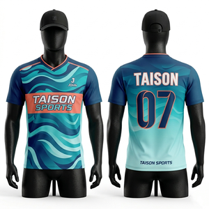 เสื้อแบดมินตันชาย 180 GSM ผ้าโพลีเอสเตอร์อินเตอร์ล็อค สีเขียวมิ้นท์ กรมท่า ส้ม ดีไซน์ลายแผง  แบบซับลิเมชั่น สกรีนโลโก้ตามสั่ง สำหรับทีม - Product Image 5