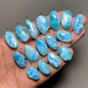 Cabochon Larimar Naturel - Dominicano, Bleu Ciel Ovale 7.3g - Pierre Précieuse #LC86