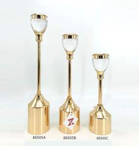 เชิงเทียนโลหะสีทองทำมือ เป็นมิตรกับสิ่งแวดล้อม คุณภาพสูง ดีไซน์ทันสมัย เหมาะสำหรับวันเกิด วันคริสต์มาส วันวาเลนไทน์ งานแต่งงาน และวันอีสเตอร์ - Product Image 3