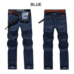 Pantalon en jean stretch personnalisé pour hommes High Street Hip Hop Style vintage Zipper Fly Dark Fournisseur direct de vêtements de rue en 3D - Product Image 3