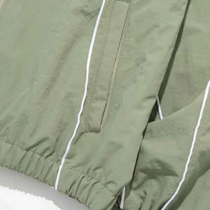 Custom <b>Men's</b> Streetwear Plus Size Breathable Solid Windbreaker Tracksuit Set Sport <b>Jacket</b> Jogging <b>Half</b> <b>Zip</b> Nylon Polyester - Product Image 5
