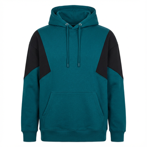 Sweat à capuche surdimensionné de haute qualité pour hommes, sweat à capuche épais surdimensionné pour hommes, disponible en couleur sarcelle et noir, coupe élégante - Product Image 4