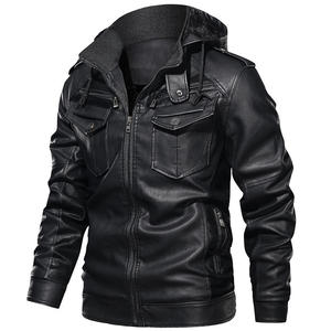 2025 haute qualité en cuir Pu hommes décontracté Bomber veste Streetwear Style avant Logo respirant en gros nouveauté - Product Image 5