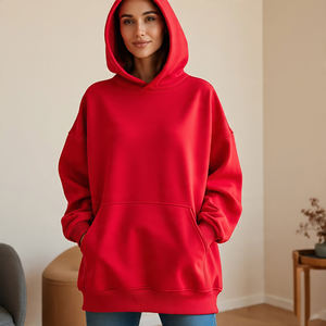 Sudadera con Capucha Holgada de Gran Tamaño, con Hombros Caídos, Estampada, Transpirable, de Algodón y Poliéster, para Invierno, para Mujer - Product Image 3