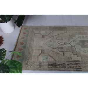 Alfombra Vintage de 3.6x7.8 pies, Alfombra Oriental Marrón de Lana - Product Image 3