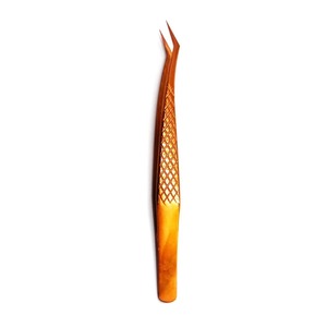 Pince à épiler pour cils en acier inoxydable, fabriquée à la main, durable, fine, à pointe inclinée, pour femmes, outils de beauté pour le maquillage - Product Image 1