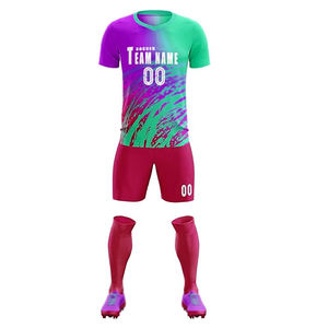 Camiseta de Fútbol Personalizada 100% Poliéster, Impermeable, Ligera, de Secado Rápido y Transpirable, Color Sólido, Personalizable, Corta, Estampada - Product Image 5