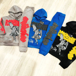 Meilleure vente 400gsm sweat à capuche épais surdimensionné étiquette de logo personnalisé sweat à capuche d'impression bouffante pour l'hiver haute qualité en gros brodé - Product Image 6