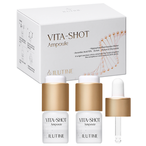 Ampoule éclaircissante pour le visage ILUTINE, vitamine C stabilisée, arbutine, collagène d'escargot pour le traitement des taches brunes, anti-rides - Approvisionnement de 2 semaines - Product Image 1