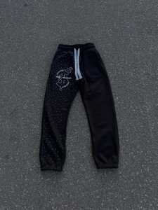 Logotipo personalizado 100% pantalones de chándal de algodón Jogger pantalones de chándal nuevo estilo holgado recto para hombres pantalones de chándal de pierna regular de lana - Product Image 5