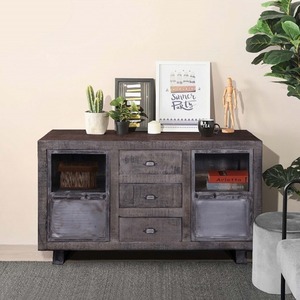 ตู้ข้างสไตล์โมเดิร์น เวอร์เนอร์ เฟอร์นิเจอร์สำหรับบ้าน ห้องนั่งเล่น ห้องครัว ห้องรับประทานอาหาร ห้องนอน ห้องน้ำ โรงแรม โรงงาน ทำจากไม้และเหล็ก ขนาด 5 ฟุตขึ้นไป - Product Image 5