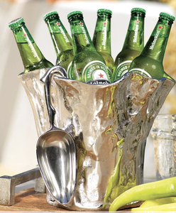 Hielera Rectangular de Aluminio Hecha a Mano de Lujo con Cuchara, Enfriador de Bebidas Estilo Americano para Fiestas, Enfriador de Vino - Product Image 2