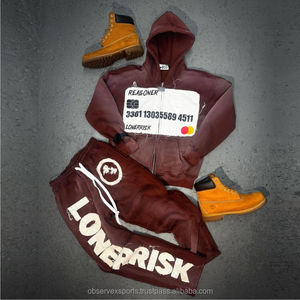 Vente en gros Streetwear vintage unisexe lourd 100% coton survêtement d'hiver avec logo personnalisé délavé à l'acide coupe régulière sweats à capuche - Product Image 2