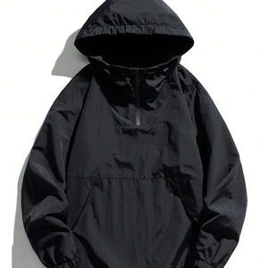 Veste coupe-vent en gros, veste coupe-vent légère et imperméable personnalisée, fournisseur de vêtements de sport streetwear OEM, hommes, femmes, unisexe - Product Image 1