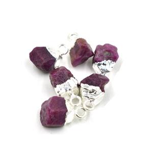 Colgante de rubí en bruto hecho a mano, joyería de piedra preciosa natural de 8-10mm, joyería de piedras preciosas en bruto de Rubí - Product Image 3
