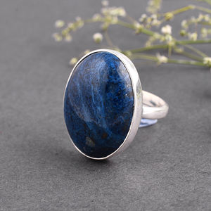 Vente en gros de grande taille Shattuckite Quartz Bague en pierres précieuses Bijoux en argent naturel avec placage au rhodium Conçu pour les occasions de fête de mariage - Product Image 2