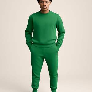 Chándal Vintage lavado con ácido personalizado para hombre, Conjunto de sudadera con capucha y pantalones de chándal de retazos desgastados - Product Image 4