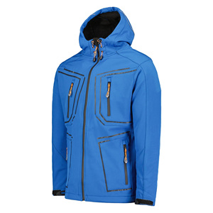 Indemand Polyester Outdoor Softshell Veste à capuche avec fermeture éclair Veste élégante de haute qualité coupe-vent légère avec logo personnalisé - Product Image 4