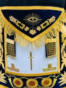 TABLIER MAÇONNIQUE REGALIA TYLER VIOLET AVEC COLLIER CHAÎNE-HSE - Product Image 3