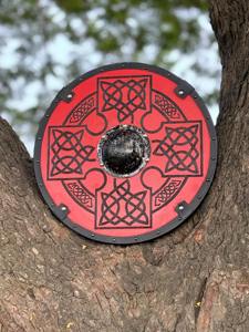 Bouclier Viking Médiéval Personnalisé de Qualité Supérieure, Lame en Acier à Haute Teneur en Carbone, Manche en Cuir, Couleur et Taille Personnalisables, Support OEM - Product Image 5