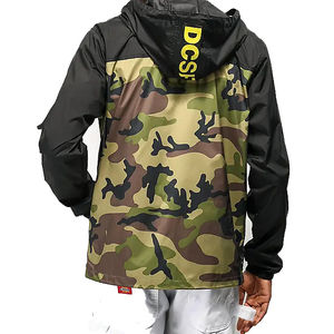 Veste coupe-vent imperméable à col montant en toile de haute qualité personnalisée pour hommes - Sport de plein air, séchage rapide, respirante - Product Image 2