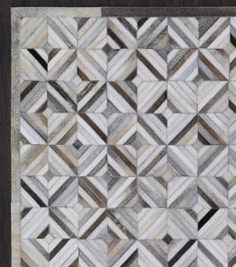 Tapis en cuir de vachette à poils ras traditionnel, patchwork rayé, qualité supérieure, personnalisé, adapté aux animaux domestiques, antidérapant, pour salon, prière - Product Image 4