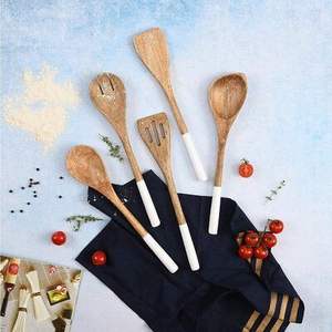 Handmade Wooden Salad Server Set Elegant Home Restaurant Tableware Decoration <b>Flatware</b> for Sale - Product Image 6