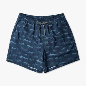 Shorts de bain à taille élastique sur mesure, logo imprimé par sublimation, shorts de pêche, extensible dans les 4 sens, shorts de plage pour hommes - Product Image 5