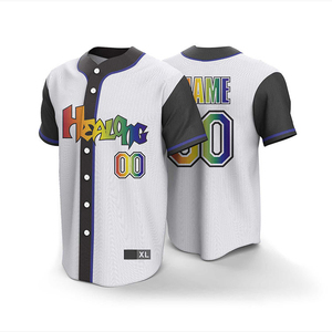 Jersey de baloncesto al por mayor, diferentes diseños sublimados, jersey de béisbol con cuello en V y logotipo liso para hombres, niños y niñas - Product Image 5