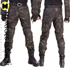 กางเกงเพนท์บอลลายพรางผ้าลูกฟูกทนทานสไตล์ชุดทำงานระบายอากาศพร้อมแผ่นรองเข่าขายส่ง - Product Image 4