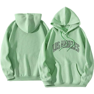 Sweat à capuche pour hommes de rue 100% coton 260gsm épais éponge française poids lourd coupe régulière respirant de haute qualité impression personnalisée Logo - Product Image 3