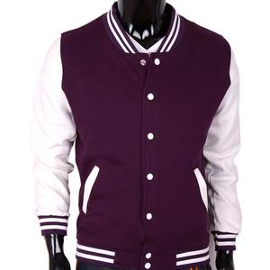 Chaqueta Bomber Varsity para Hombre, 100% Algodón, Transpirable, Cuello Alto, Estilo Urbano, Estampado Invernal, Atractivo Atemporal - Product Image 1