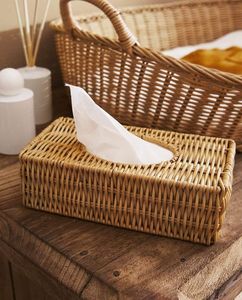 Porte-boîte à mouchoirs en rotin de style bohème parfait pour ajouter des tons terreux et une texture naturelle aux espaces de vie détendus - Product Image 4