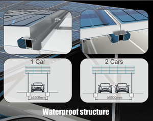 Bristar AL6003-T3 + SUS304 bảng điều khiển năng lượng mặt trời carport nhà ues năng lượng mặt trời xe đậu xe gắn cấu trúc năng lượng mặt trời xe đậu xe khung - Product Image 4