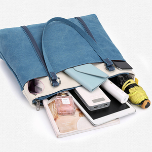 Bolso de lona versátil para mujer Bolso de hombro duradero con estilo para uso diario Trabajo de viaje Casual con asas cómodas - Product Image 6