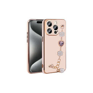 Coque de protection en silicone liquide Netzy Premium d'origine turque pour iPhone 15 Pro avec dragonne et protection d'appareil photo, inspirée de la mode 'Ins' - Product Image 1