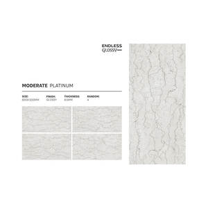 Carreaux de sol en porcelaine brillante résistants aux acides, modernes, 600x1200 mm, pour les intérieurs d'hôtels, avec un design attrayant, épaisseur 5 mm - Product Image 1