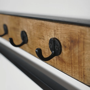 Mueble de pasillo de estilo industrial con 10 ganchos - Product Image 4