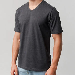 Camiseta Casual de Cuello en V para Hombre, 100% Algodón, Tejido de Punto, Manga Corta, Transpirable, de Secado Rápido, 220 Gramos - Product Image 2