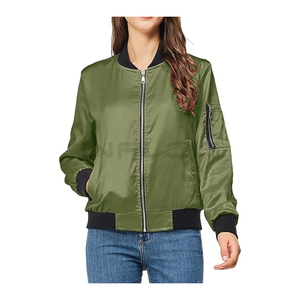 Letterman Béisbol Tallas grandes Cremallera Manga completa Mejor diseño Mujeres Satén Peso ligero Diseño Logo Precio barato Chaqueta de mujer - Product Image 5