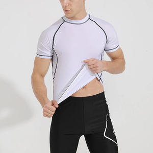 Nuevo Slim Fit Sublimado Impreso Diseño Hombres Trajes de baño Hombres de alta calidad Pantalones cortos Trajes de baño de manga para la venta - Product Image 4